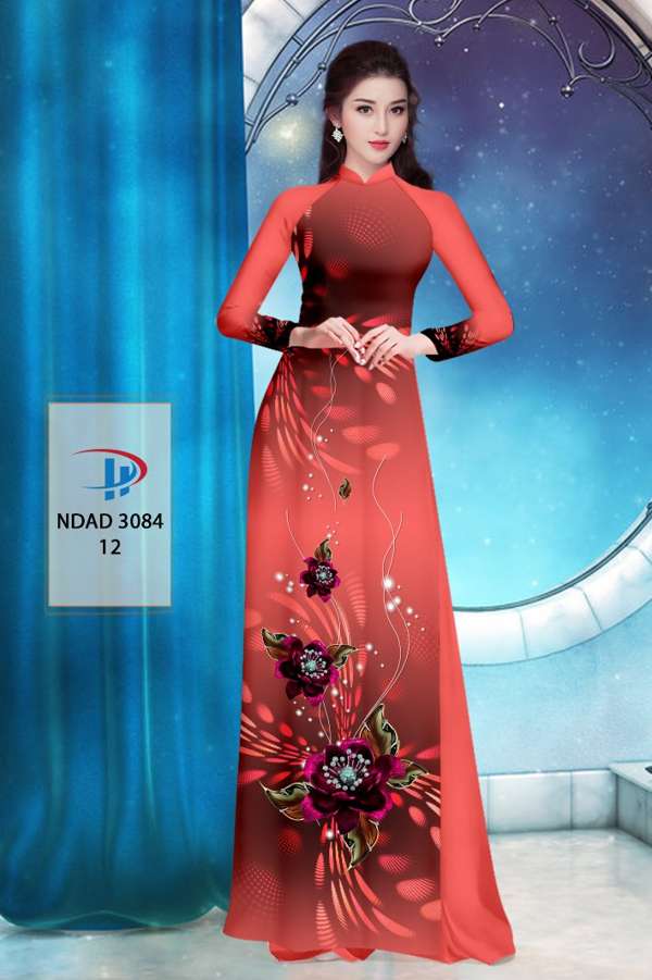 Vải Áo Dài Hoa In 3D AD NDAD3084 51